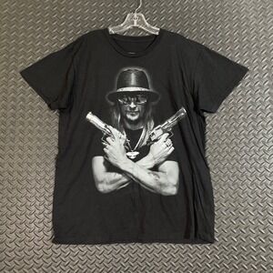 Kid Rock Tour 2011 Black Graphic T-Shirt Hanes Cotton Music‎ Concert Men's L